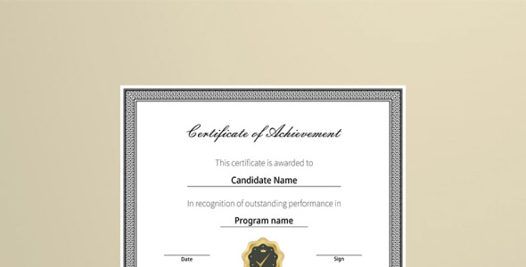 Шаблон сертификата на тему графика