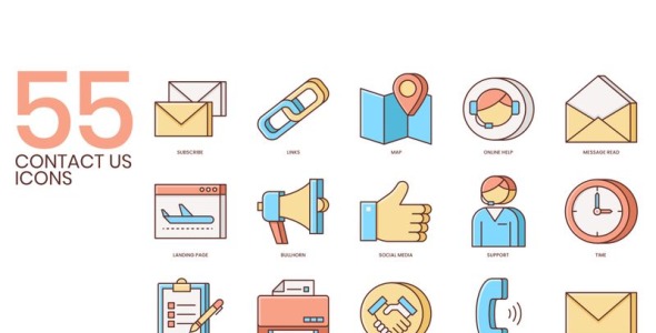 Набор иконок на тему графика