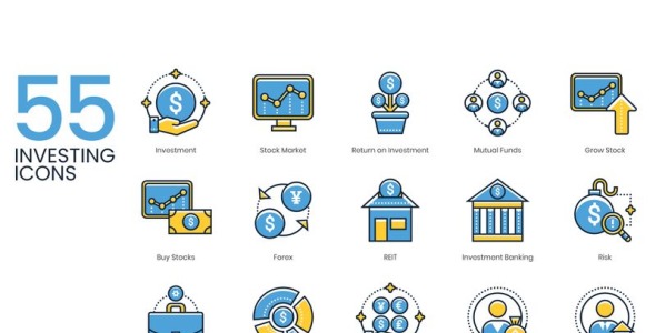 Набор иконок на тему графика