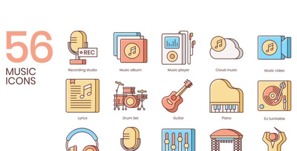 Набор иконок на тему графика