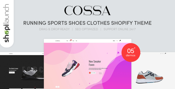 кроссовки, спортивная обувь и одежда shopify тема