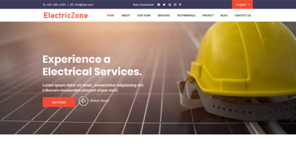 шаблон целевой страницы electriczone