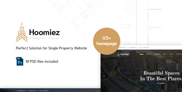 Адаптивный PSD шаблон на тему управление имуществом