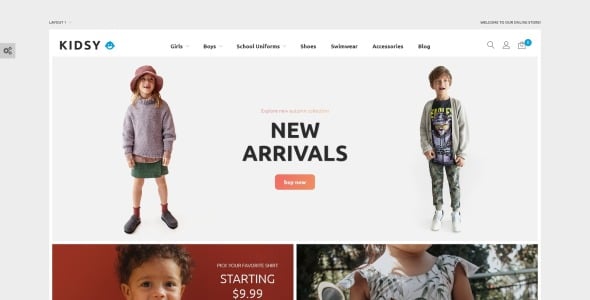 детская одежда ecommerce magento тема