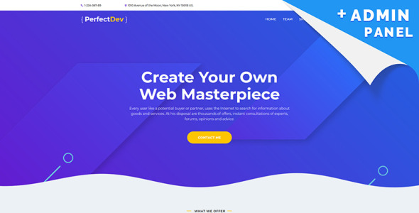 шаблон целевой страницы веб-разработчика