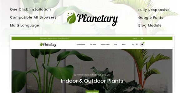 тема магазина растений prestashop