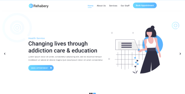шаблон посадочной страницы rehabery landing page