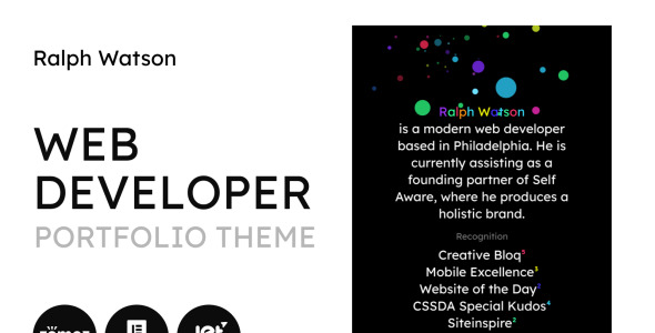 минималистичный веб-разработчик шаблон портфолио wordpress тема