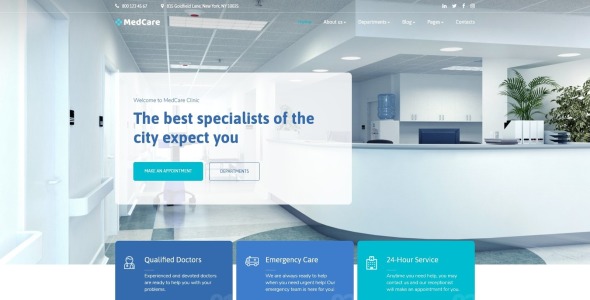 шаблон сайта клиники здравоохранения