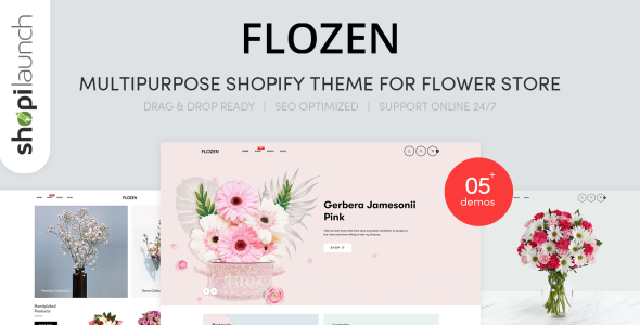 цель цветочный магазин shopify тема