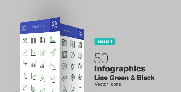 Набор иконок на тему графика