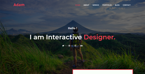 шаблон целевой страницы adam personal portfolio