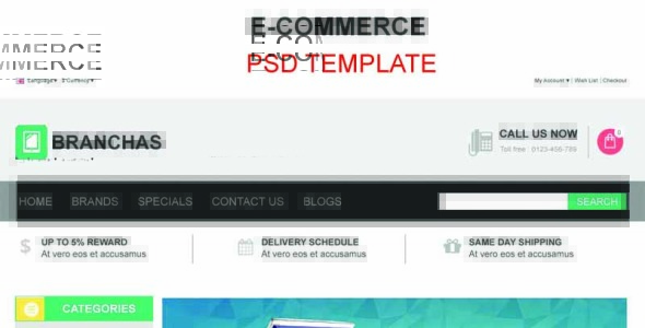 PSD шаблон на тему графика