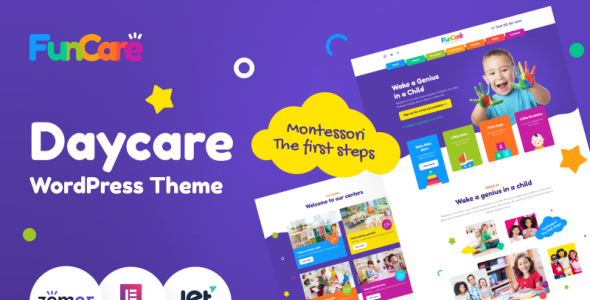 яркий и приятный дизайн сайта детского сада тема wordpress тема