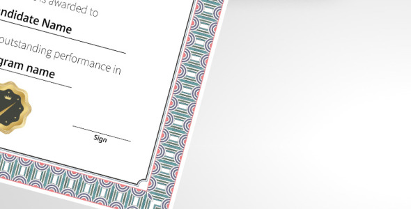 Шаблон сертификата на тему графика