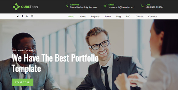 корпоративный, агентский и портфолио html шаблон целевой страницы