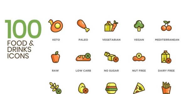 Набор иконок на тему графика