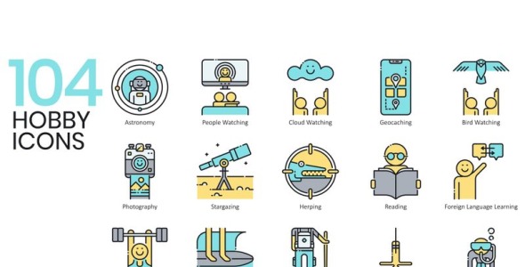 Набор иконок на тему графика