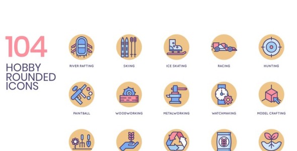 Набор иконок на тему графика