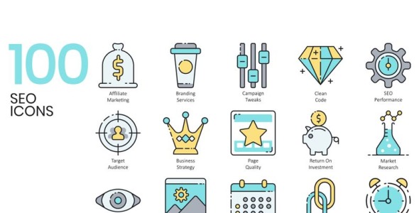 Набор иконок на тему графика