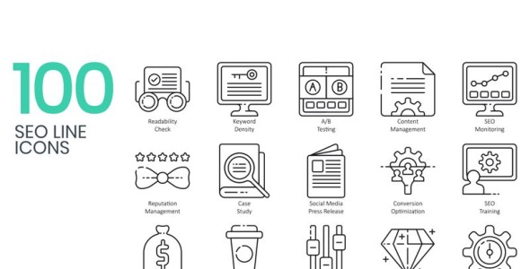 Набор иконок на тему графика