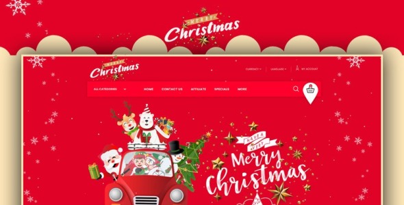 шаблон подарочного магазина opencart