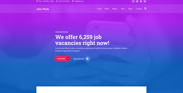 Jobpark Website Template