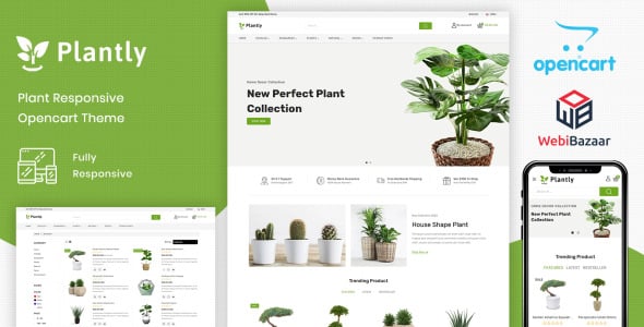 растения и питомник шаблон opencart