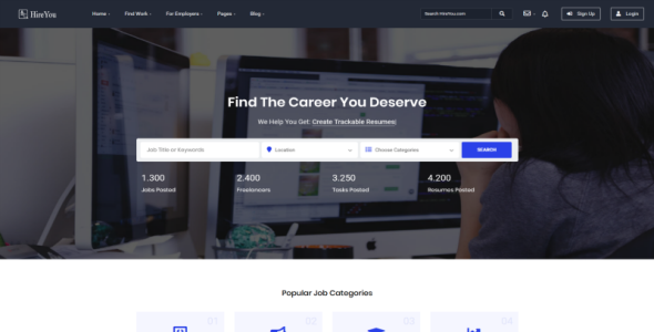 шаблон html сайта job board