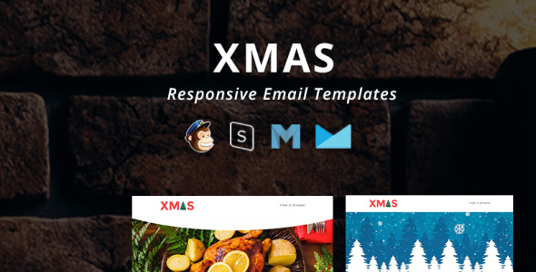 рождественский отзывчивый шаблон электронной рассылки