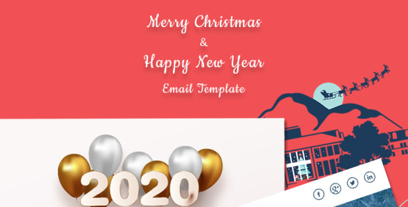 шаблон рождественского и новогоднего бюллетеня