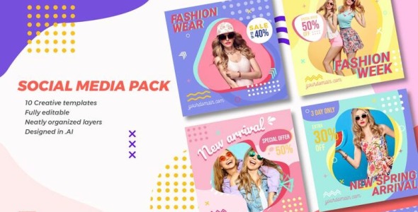 Шаблон для соцсетей на тему графика