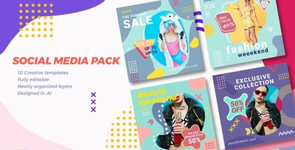 Шаблон для соцсетей на тему графика