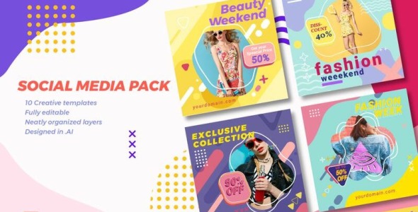 Шаблон для соцсетей на тему графика