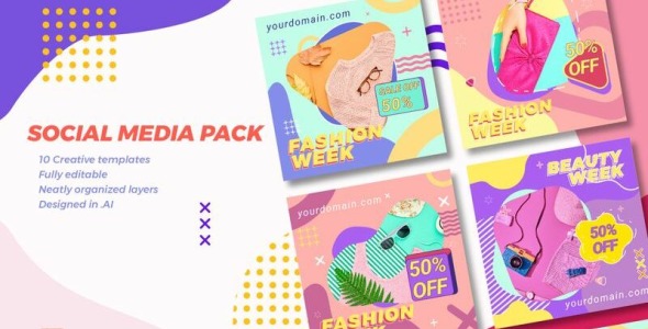 Шаблон для соцсетей на тему графика