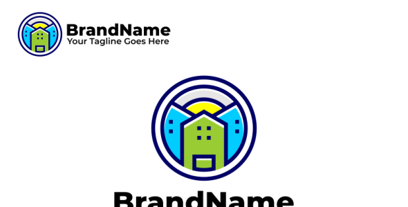 Шаблон логотипа на тему графика