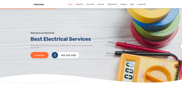 шаблон целевой страницы electrichub