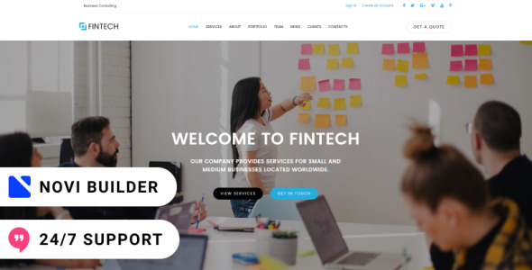 novi builder financial planner шаблон целевой страницы