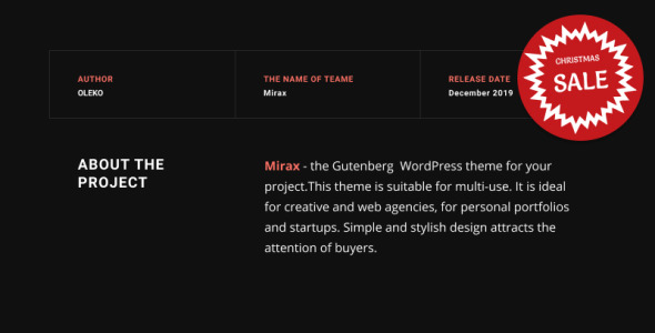 Gutenberg WordPress Theme