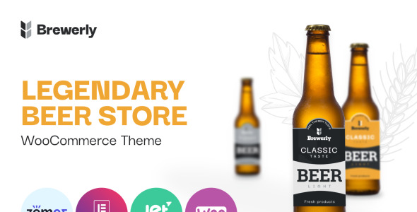 привлекательный и многофункциональный пивной магазин шаблон woocommerce тема