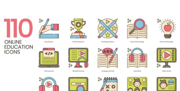 Набор иконок на тему графика