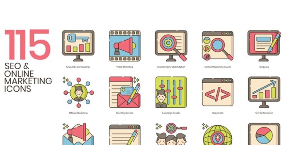 Набор иконок на тему графика