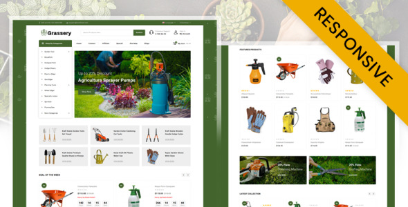 садовый инвентарь магазин opencart шаблон