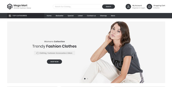 цель отзывчивая тема prestashop