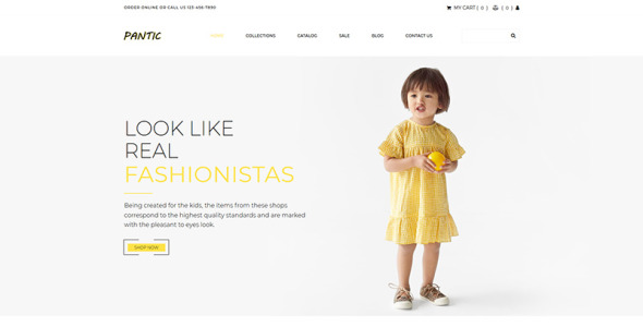 Kids Fashion MotoCMS Ecommerce Template