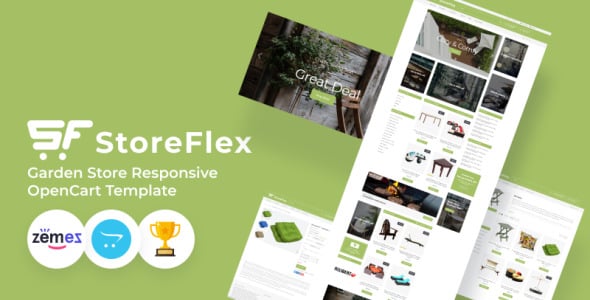 storeflex garden store template шаблон opencart