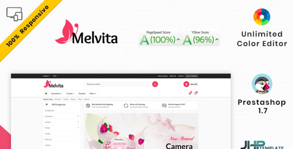 melvita cosmetic super market prestashop тема