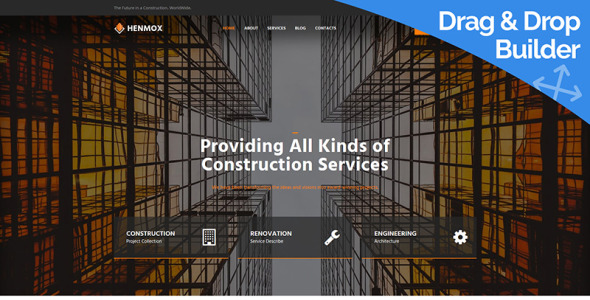 строительная компания moto cms 3 шаблон