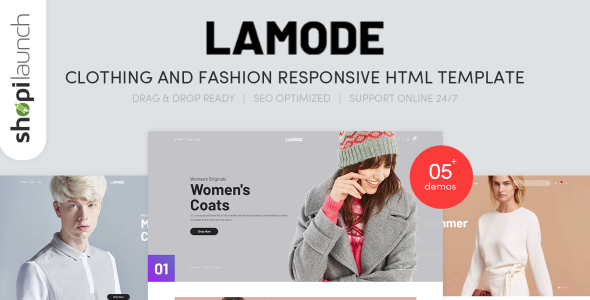 адаптивный шаблон сайта clothing &amp; fashion