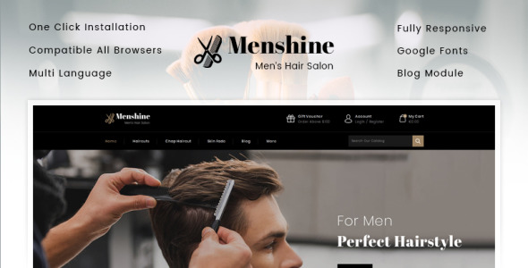 парикмахерская магазин prestashop тема